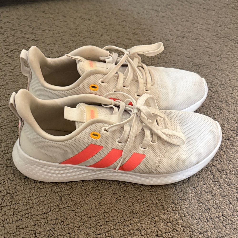 Adidas Cloudfoam Comfort Women’s Sneakers - white and hot pink